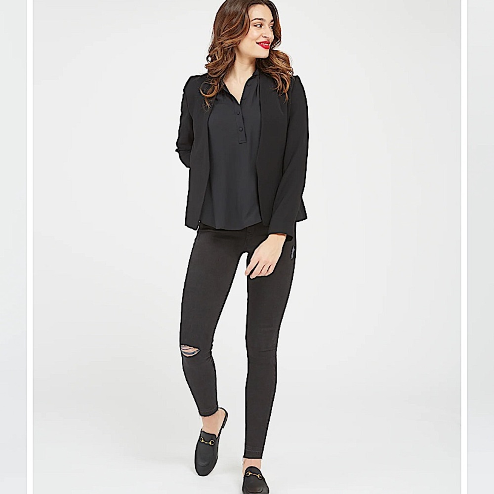 Spanx Vintage Distressed Ankle Skinny Jeans